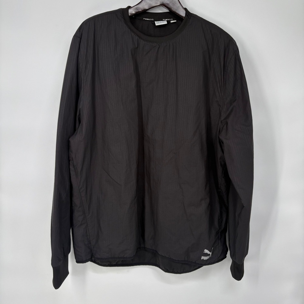 Puma Evo Wind Cell Mens XXL Black Textured Thick Long Sleeve Pullover Top 571737